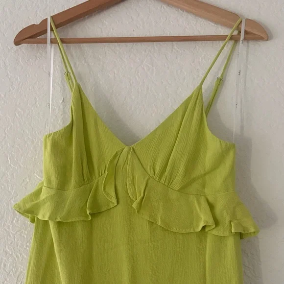 Lulus Island Time Lime Green Ruffled Midi Dress - Picture 8 of 15